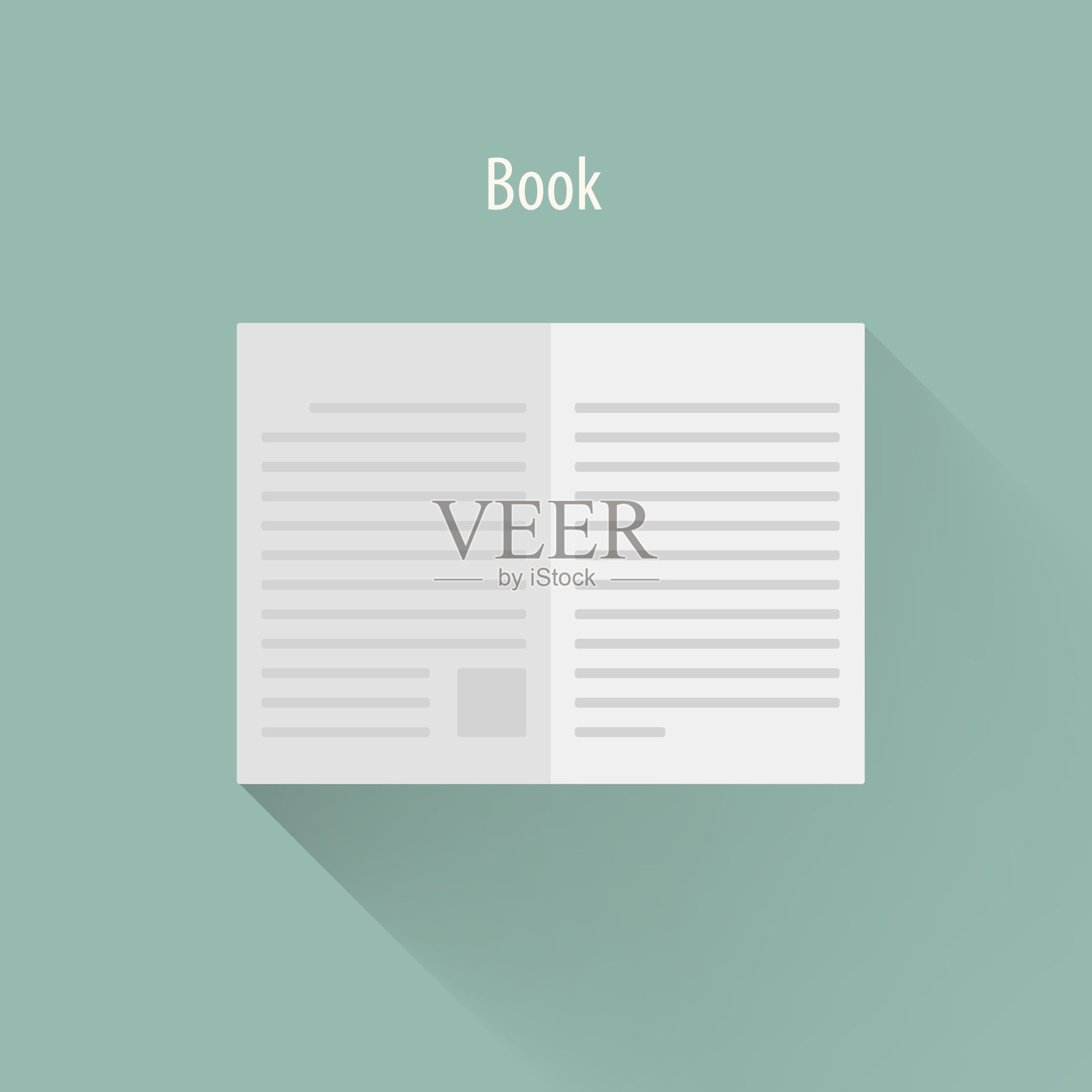 打开书图标，矢量EPS10。插画图片素材