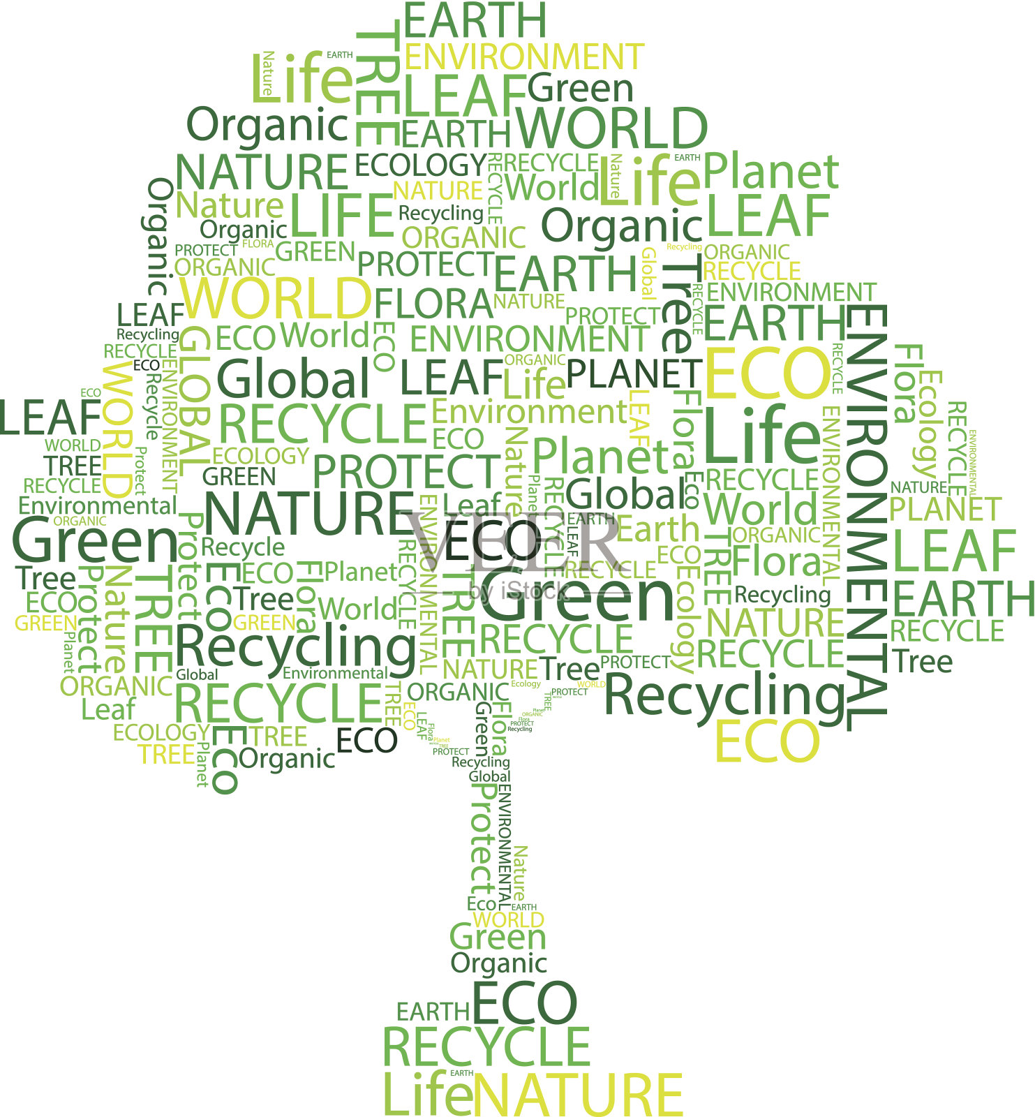 生态字体矢量设置无缝模式插画图片素材