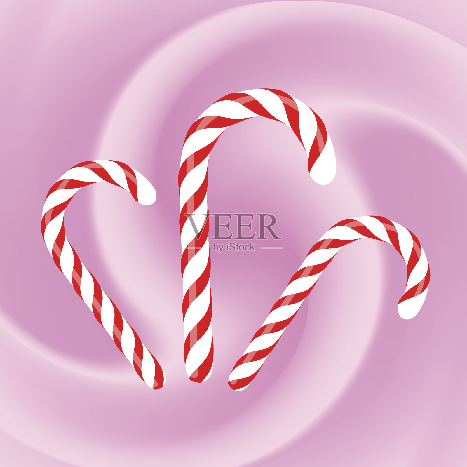 甜蜜的拐杖糖插画图片素材