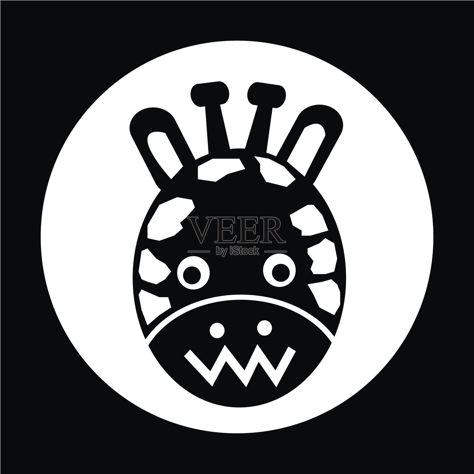 长颈鹿图标插画图片素材