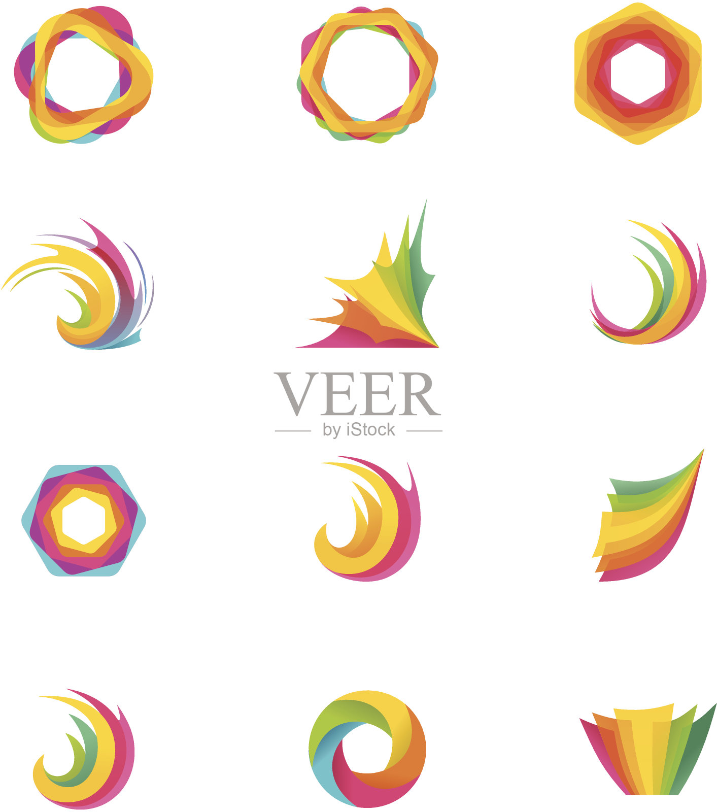 颜色抽象元素插画图片素材