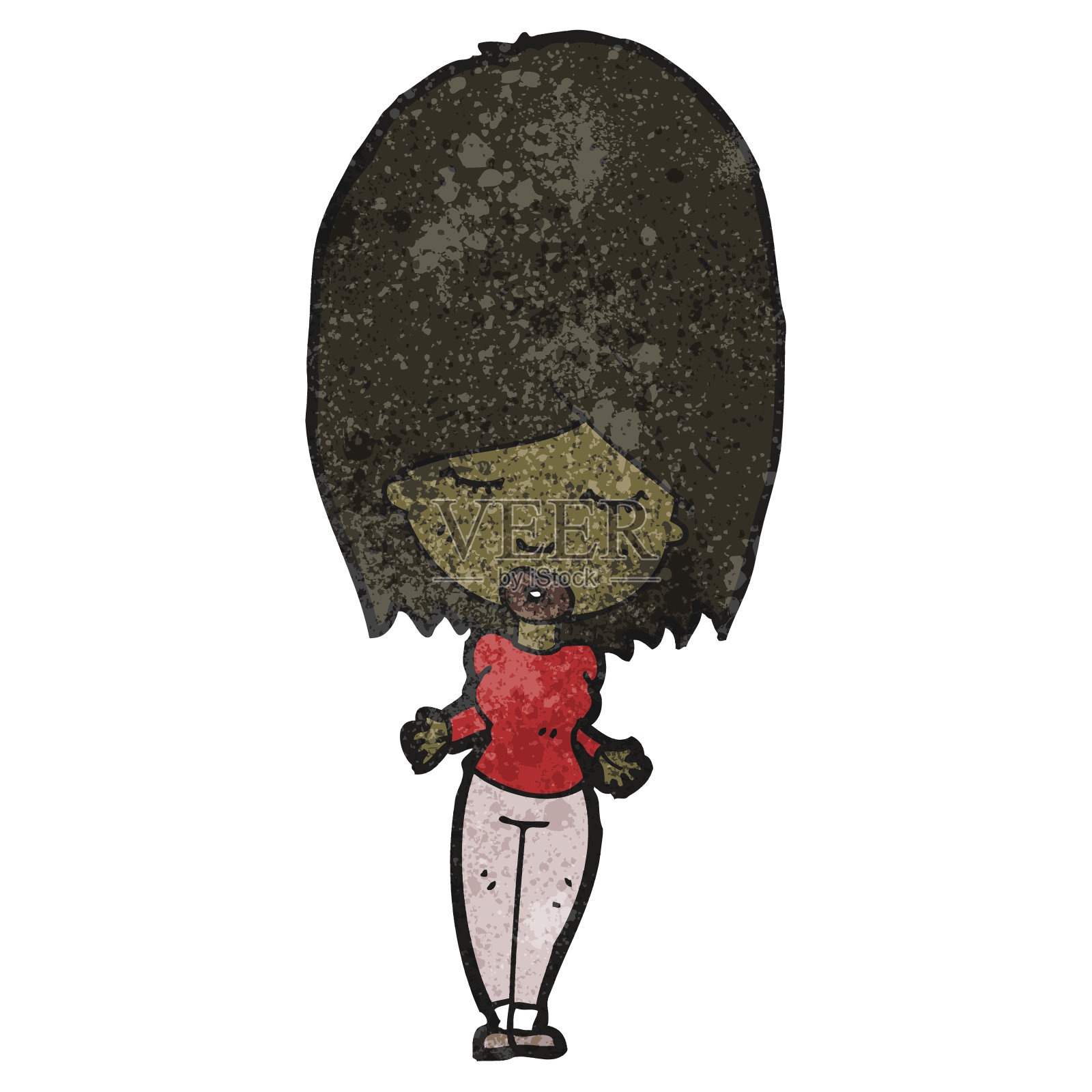 卡通的女人插画图片素材