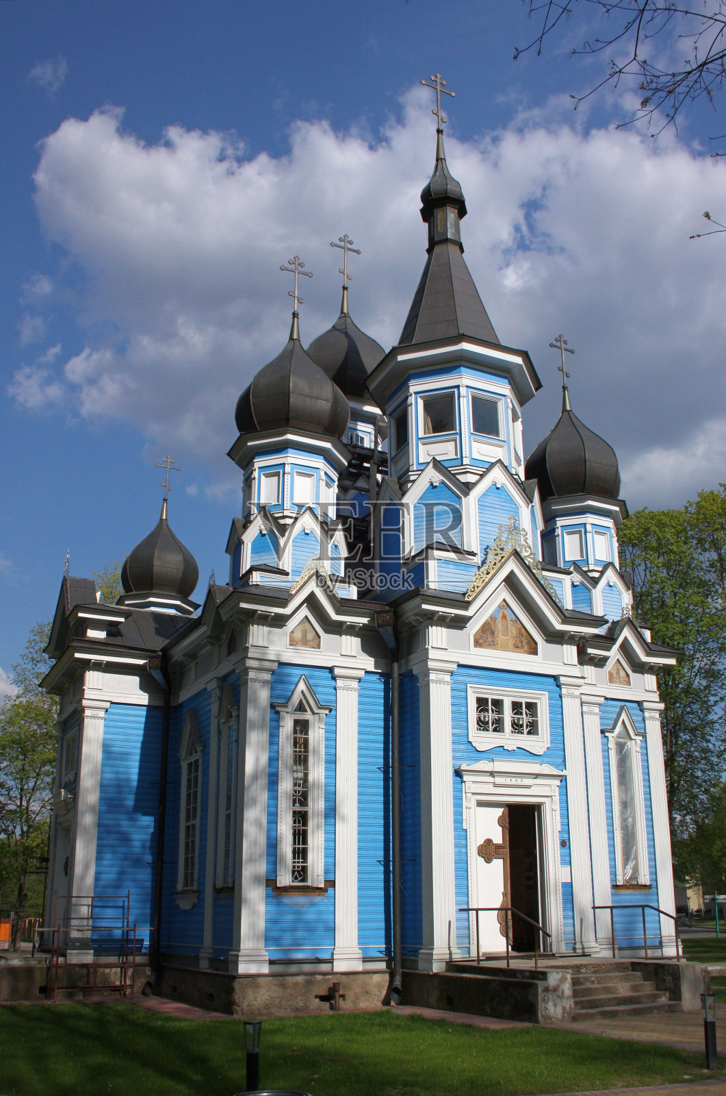 立陶宛Druskininkay的教堂照片摄影图片