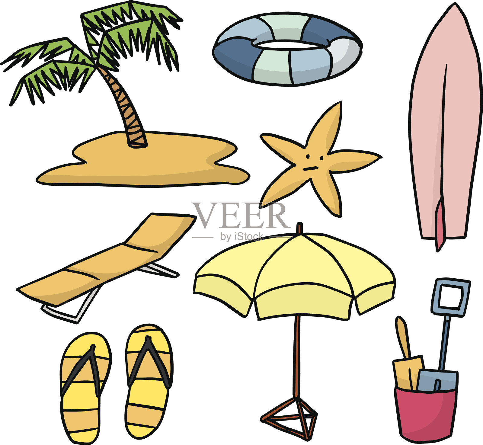 矢量旅行图标集插画图片素材