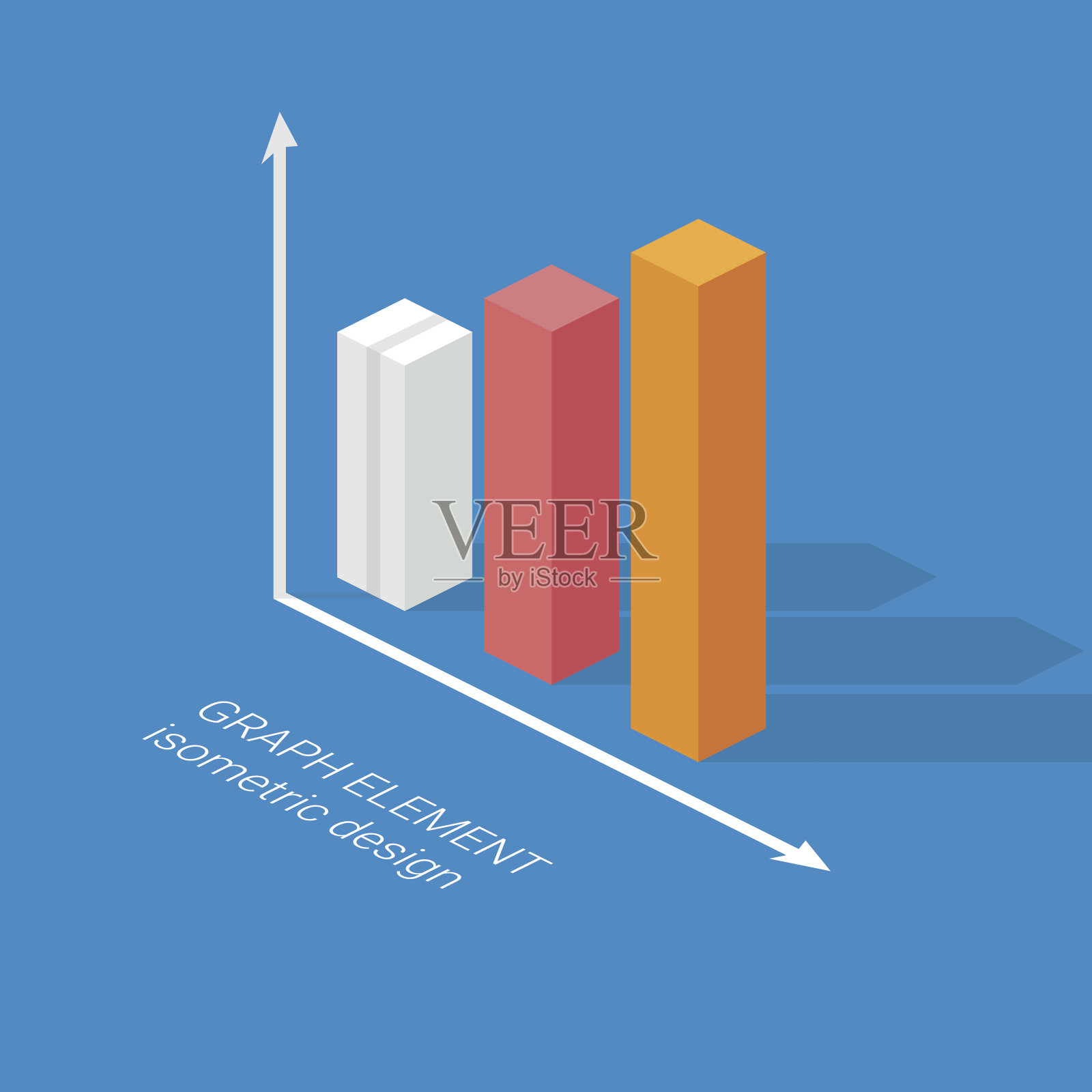 信息图列图形元素。等距设计图表。统计图标设计模板素材