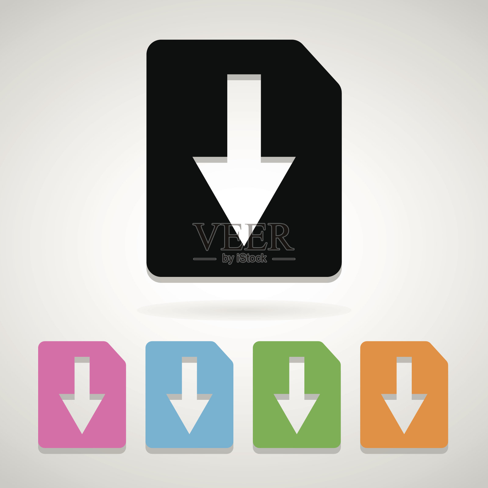 文件图标设置伟大的任何用途。向量EPS10。图标素材