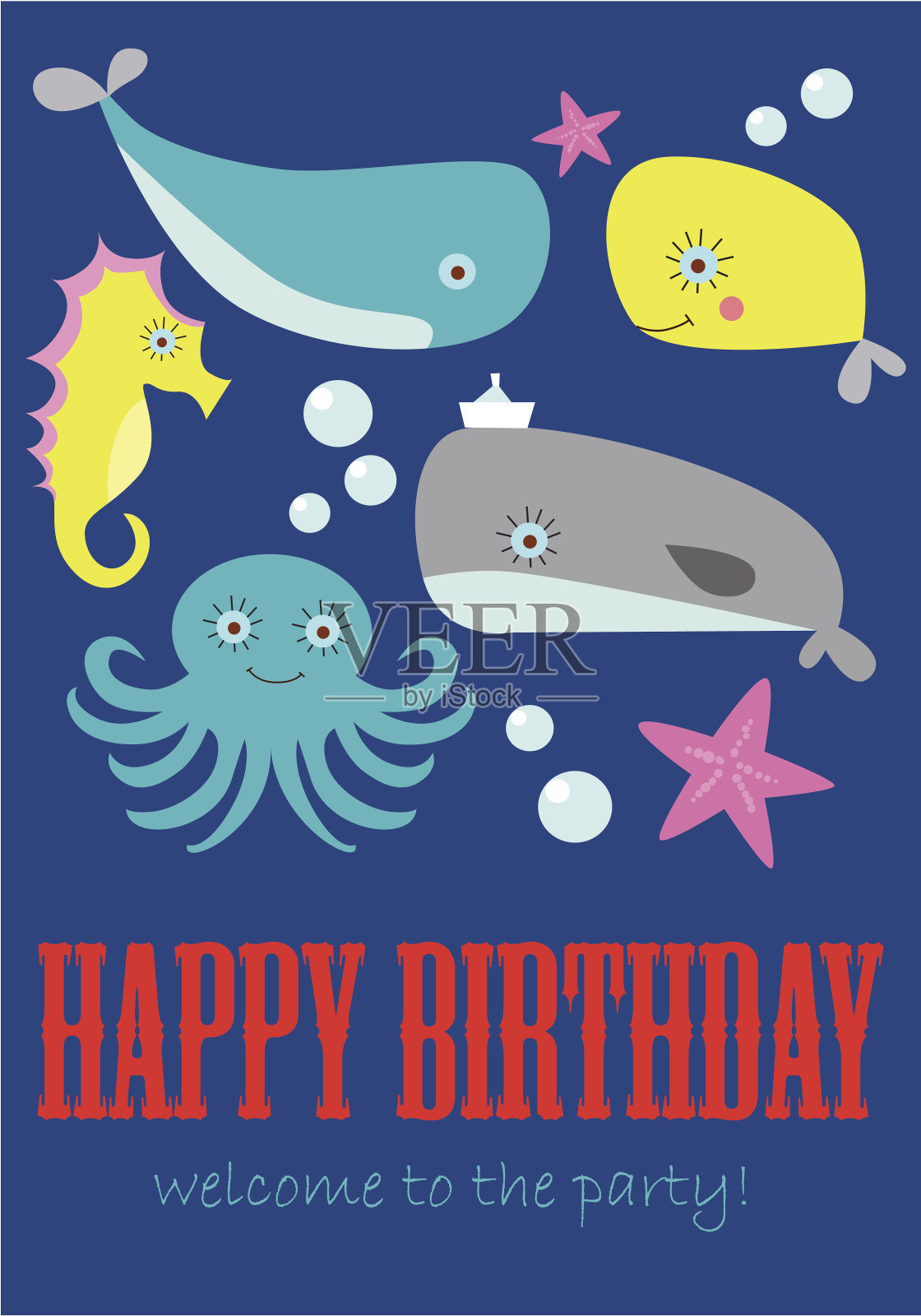 生日快乐卡插画图片素材