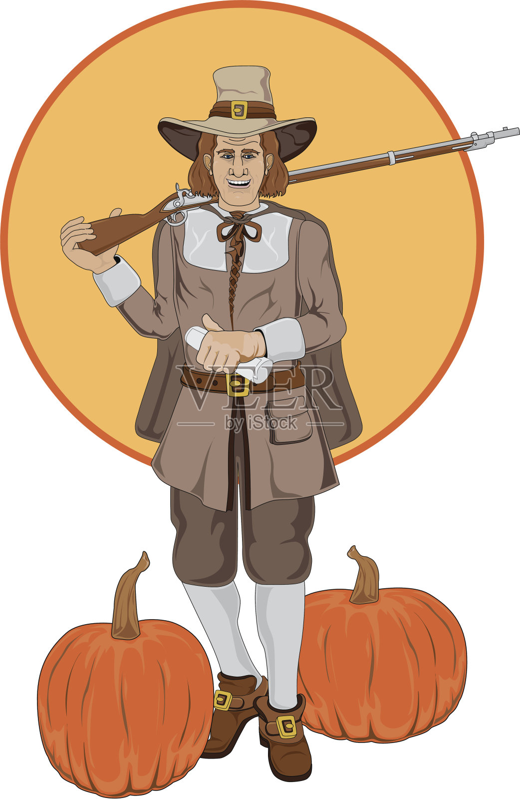 朝圣者设计元素图片