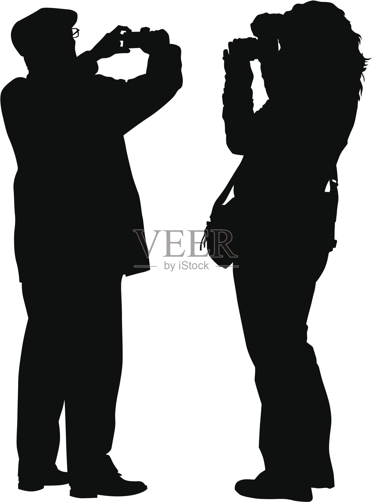 一对夫妇带着相机设计元素图片