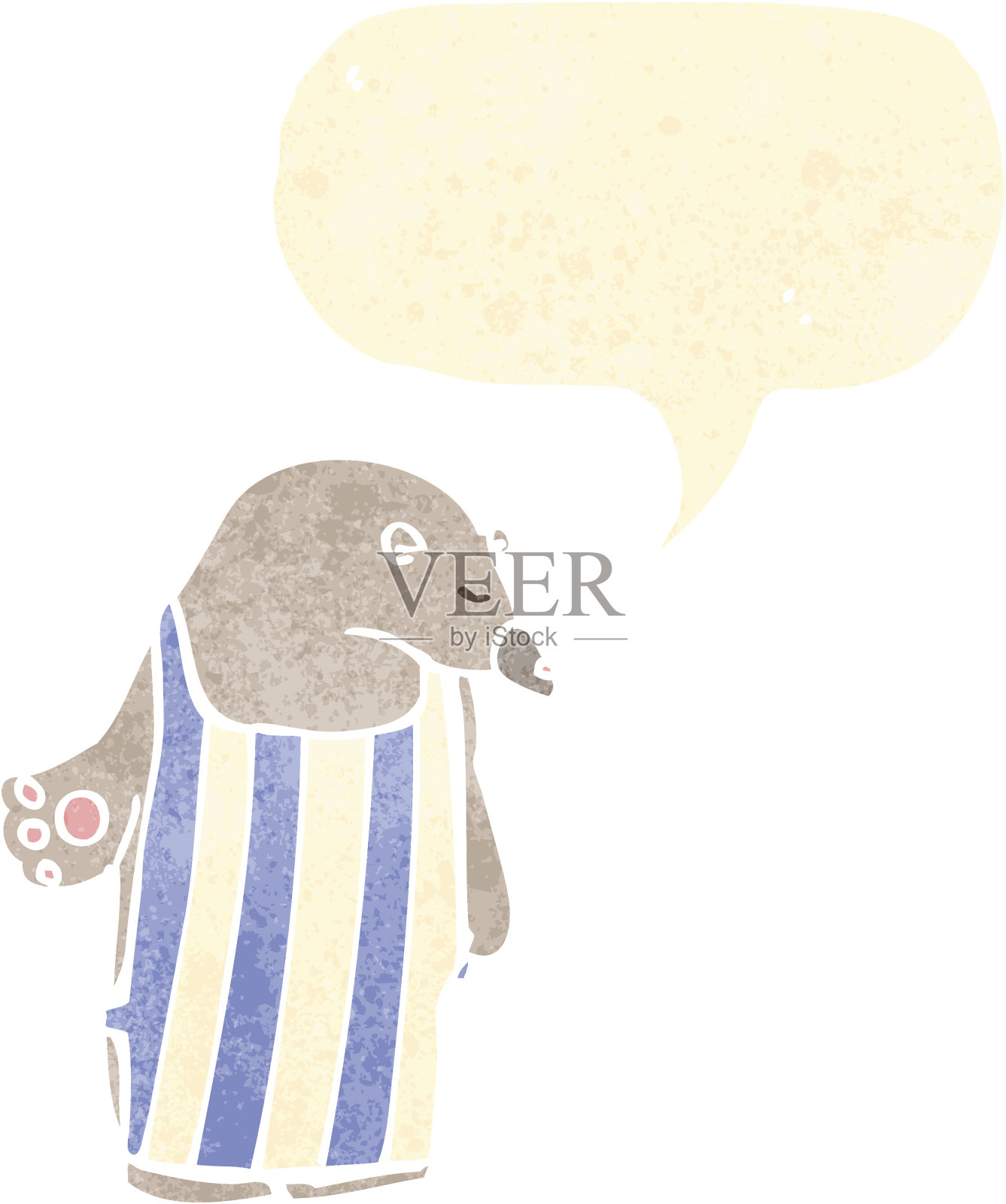 卡通北极熊妈妈插画图片素材