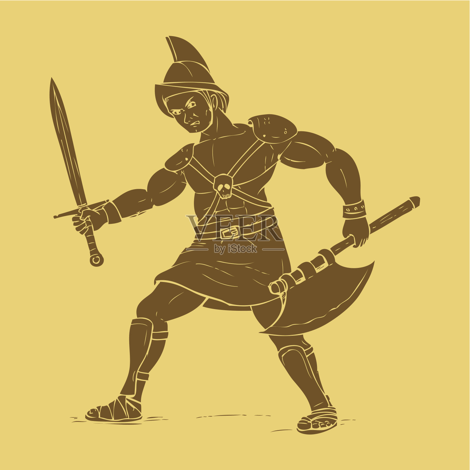 《角斗士》插画图片素材