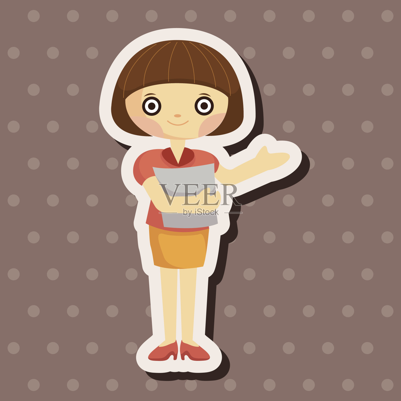 上班族主题元素插画图片素材