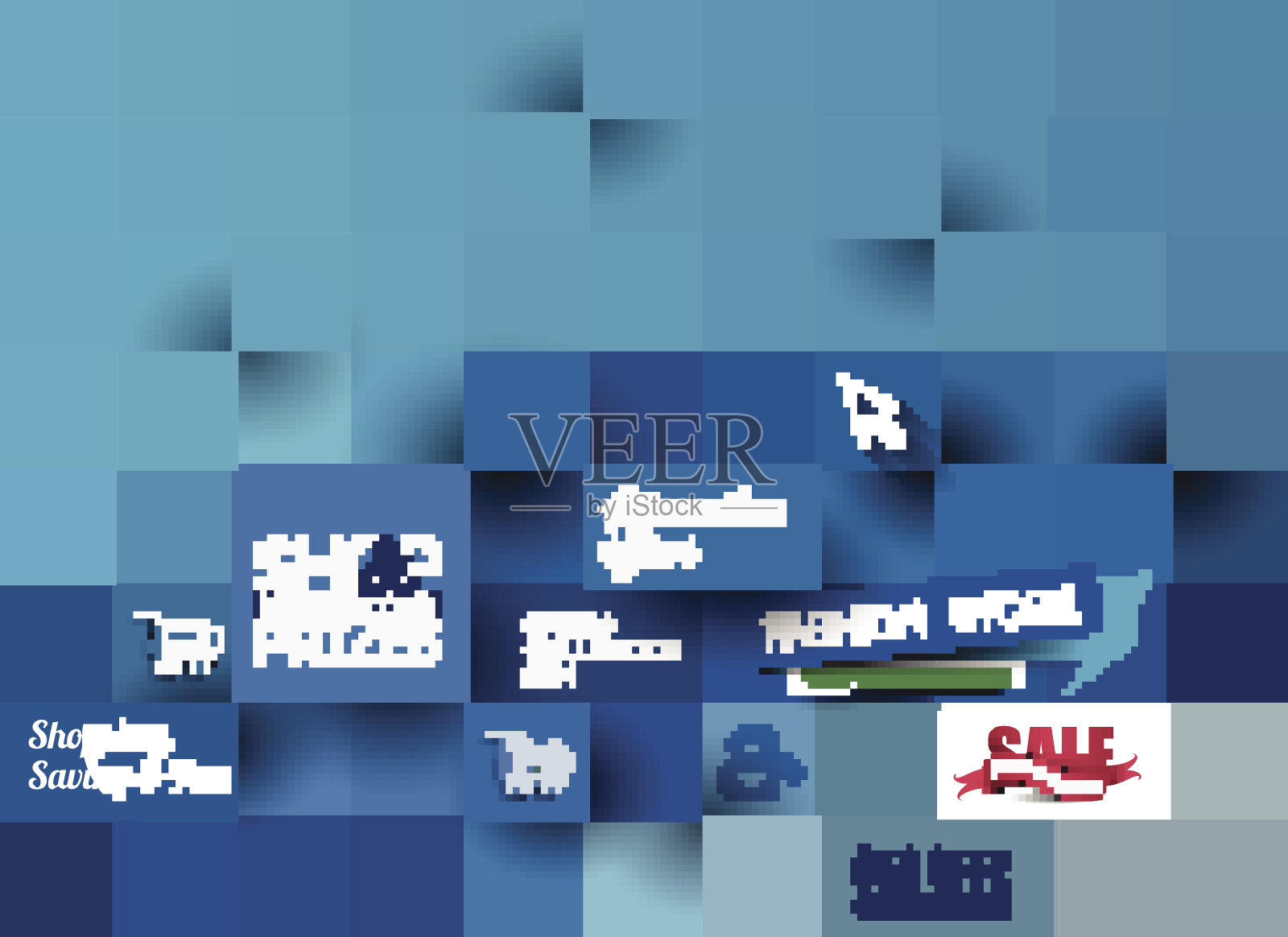 抽象时装销售海报模板插画图片素材