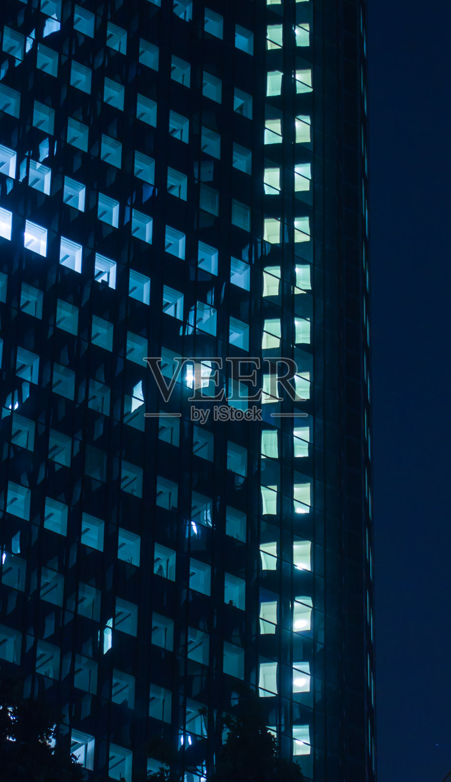 灯光的节奏在德国法兰克福的立面上照片摄影图片