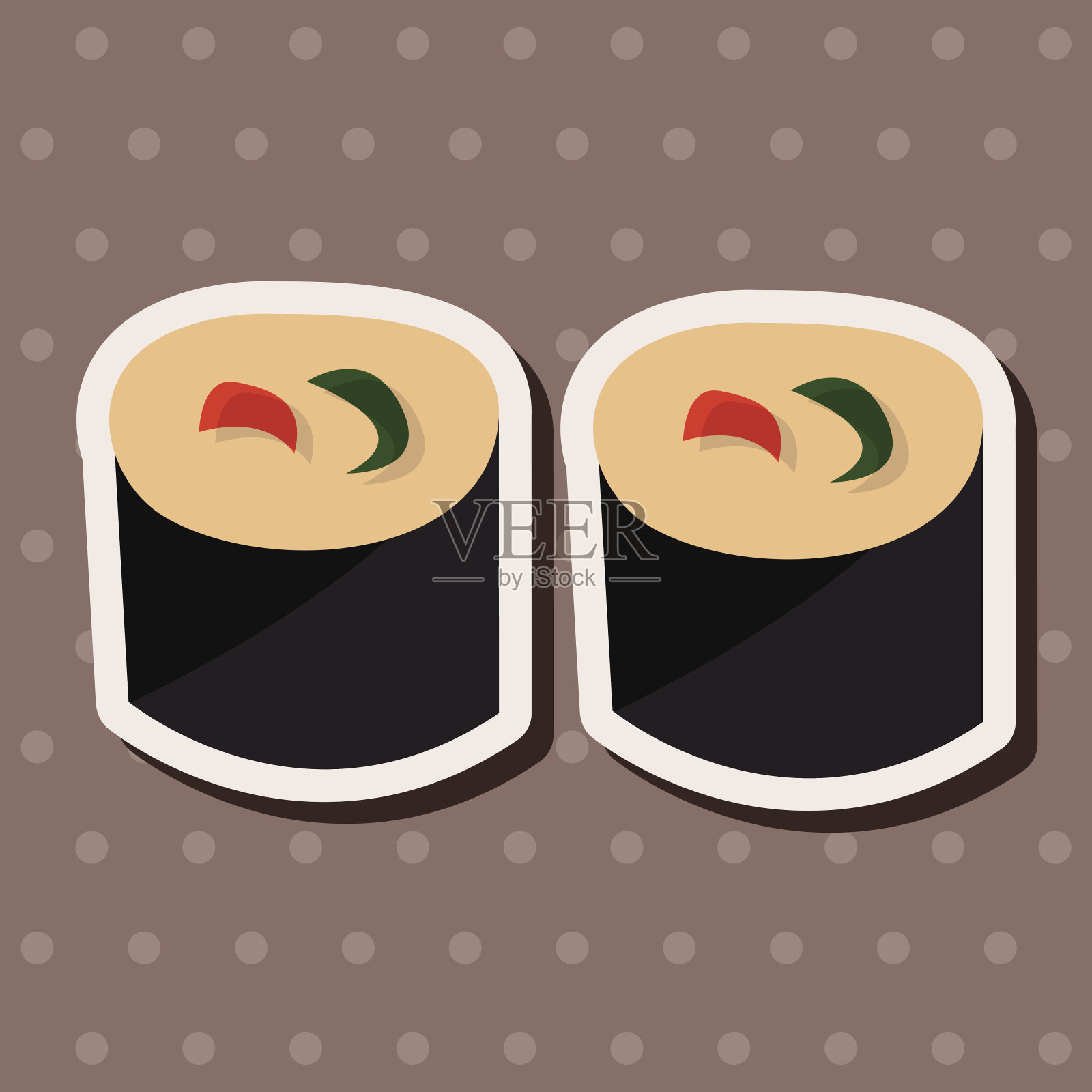 日式料理寿司主题元素插画图片素材