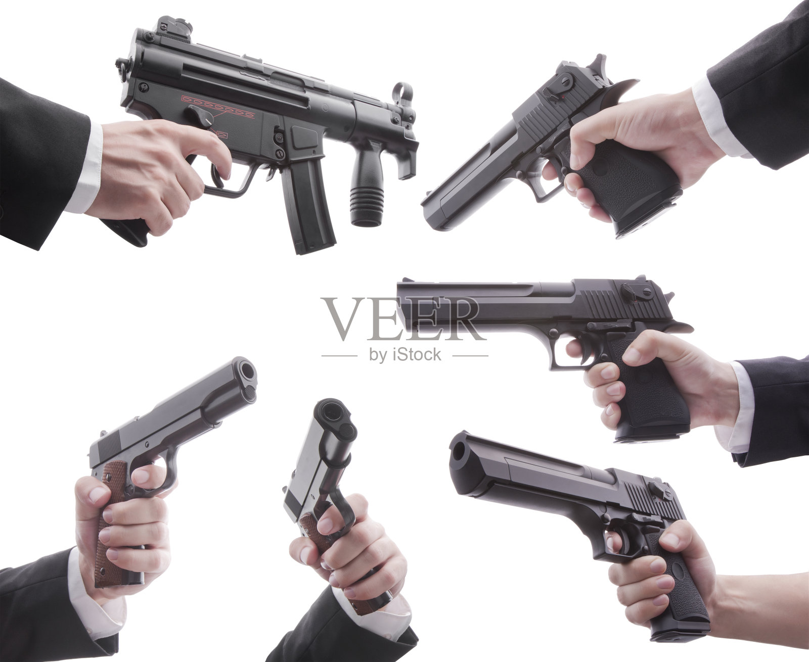 大量的枪支照片摄影图片