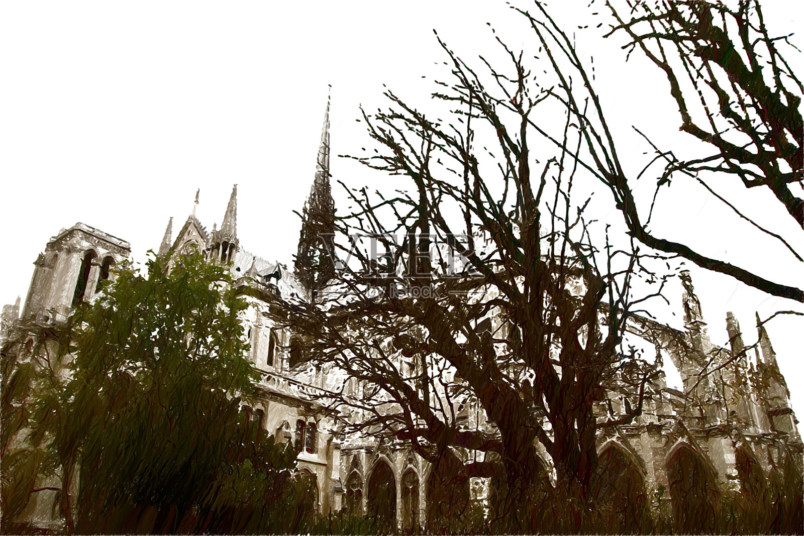 巴黎圣母院照片摄影图片