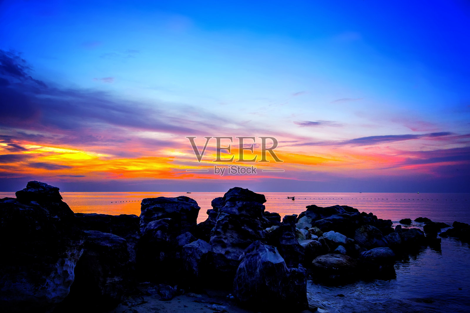 日落在夏威夷照片摄影图片