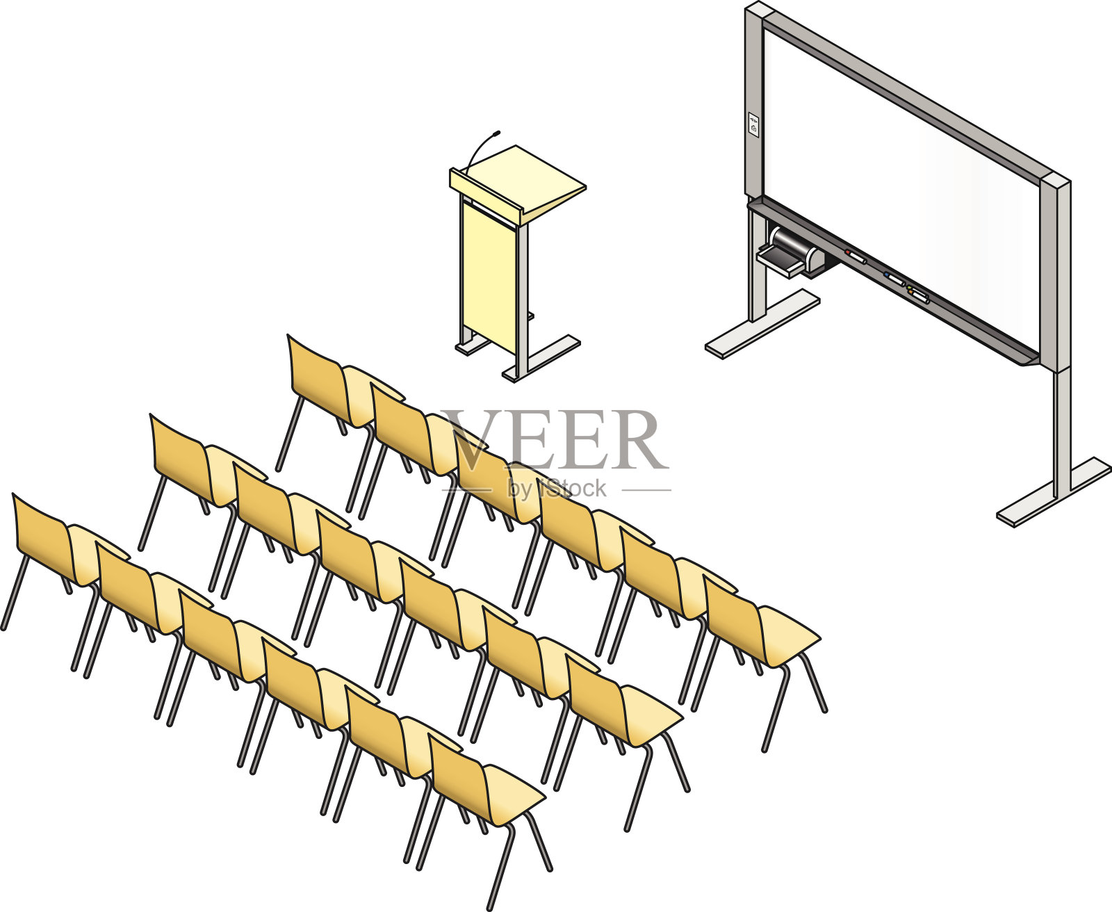 演讲课程设置插画图片素材