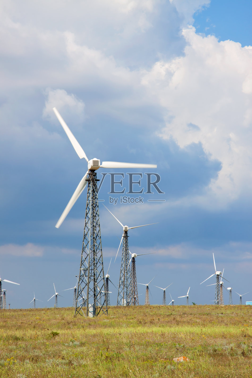 风力发电场照片摄影图片