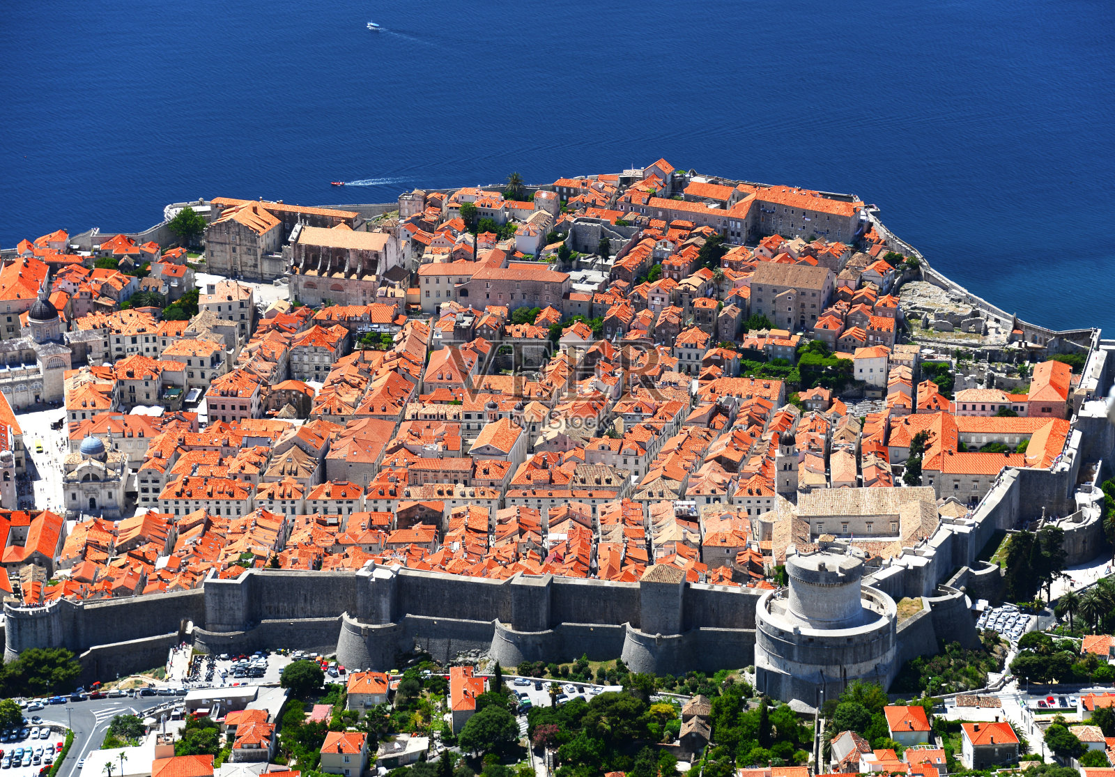 杜布罗夫尼克鸟瞰图，克罗地亚照片摄影图片