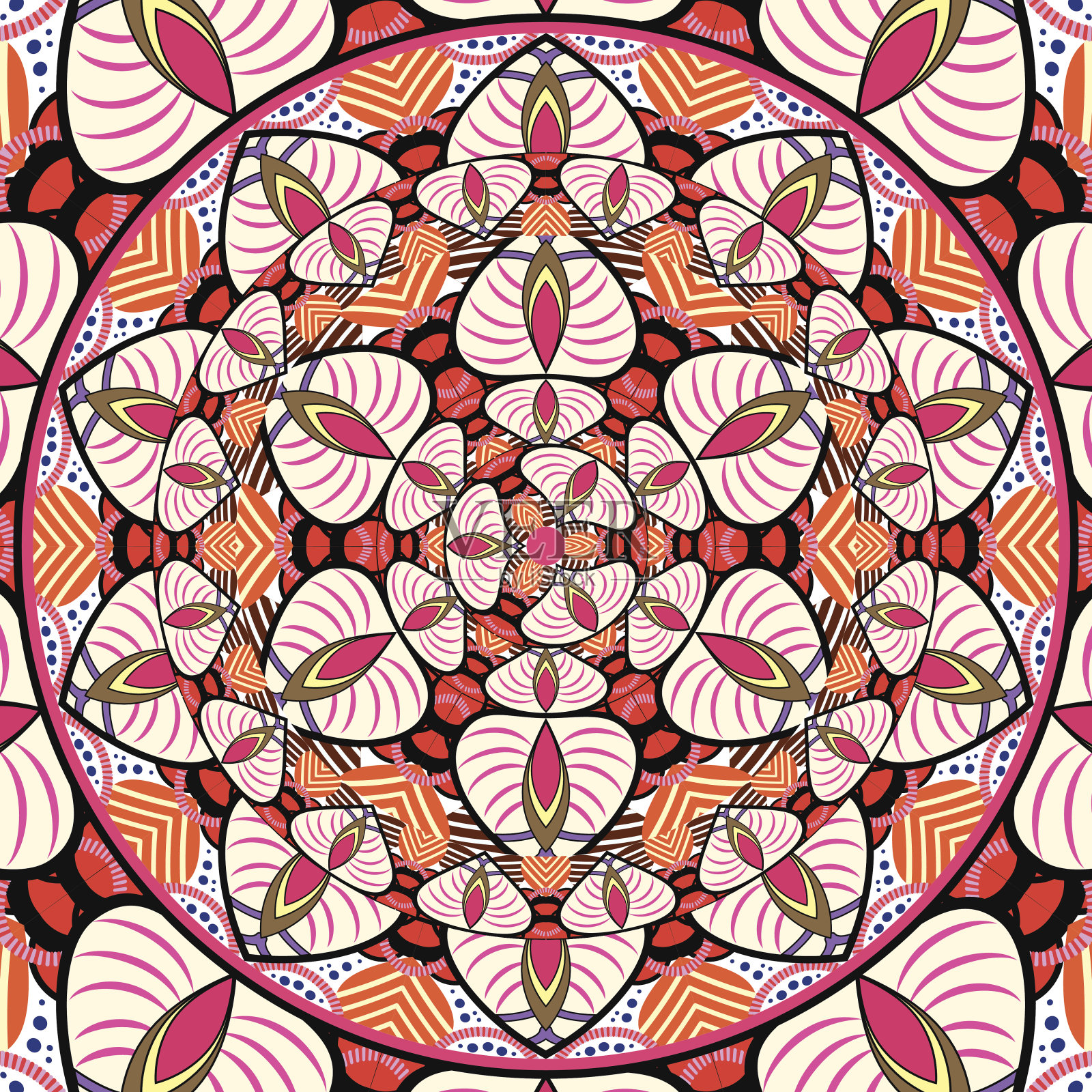 曼荼罗pattern4插画图片素材