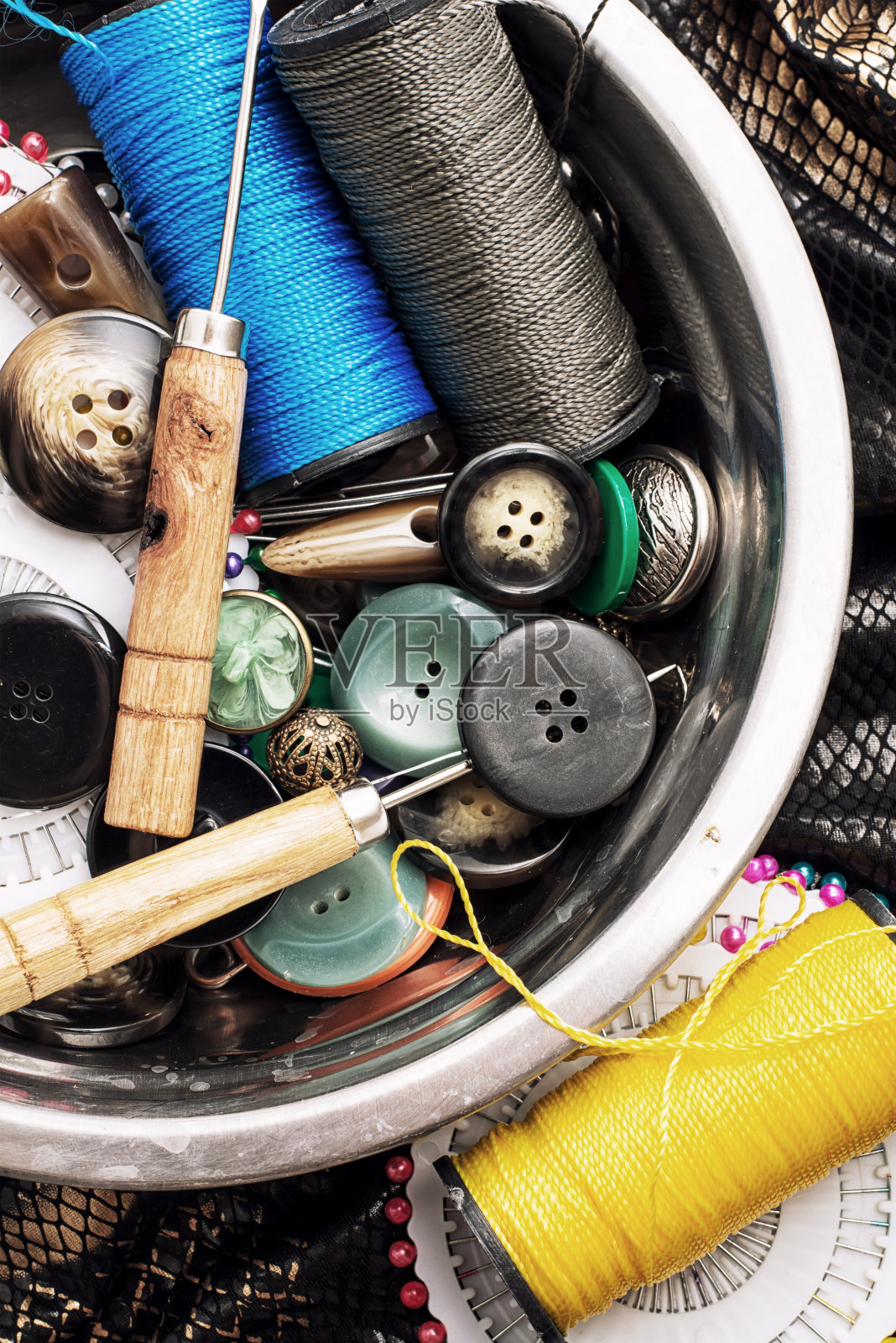 缝纫工具照片摄影图片