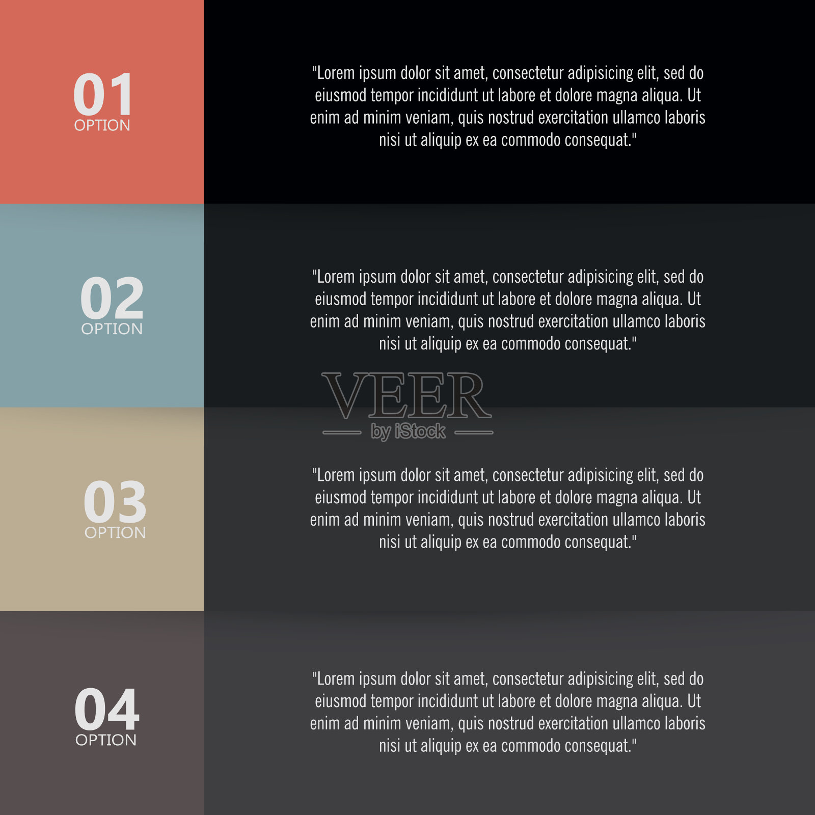 四个选项插画图片素材