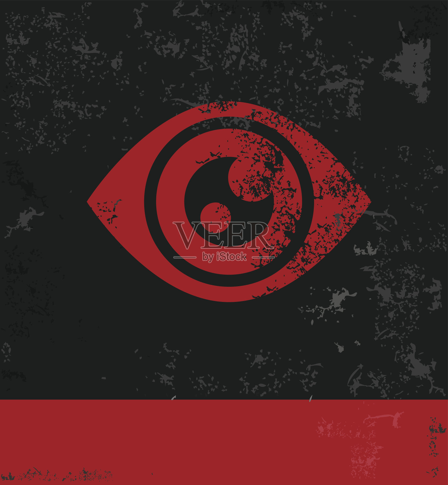 眼睛设计在垃圾背景，向量插画图片素材