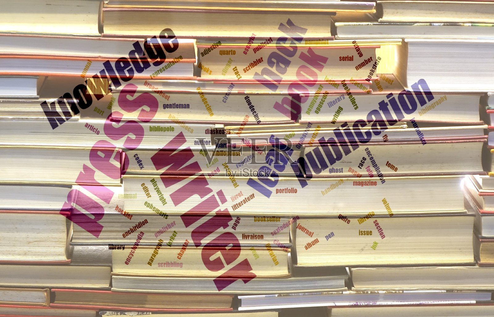 图书出版背景和文字云照片摄影图片