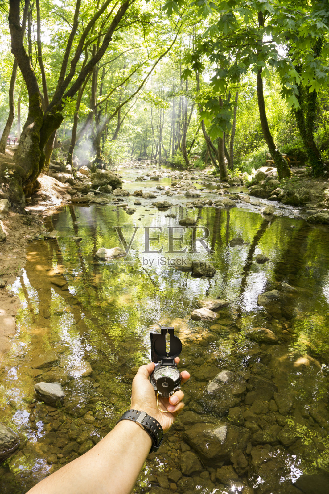 在大自然中寻找方向照片摄影图片