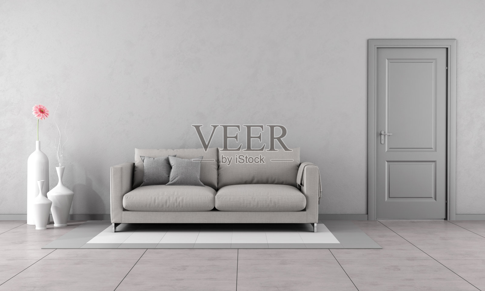 灰色的客厅照片摄影图片