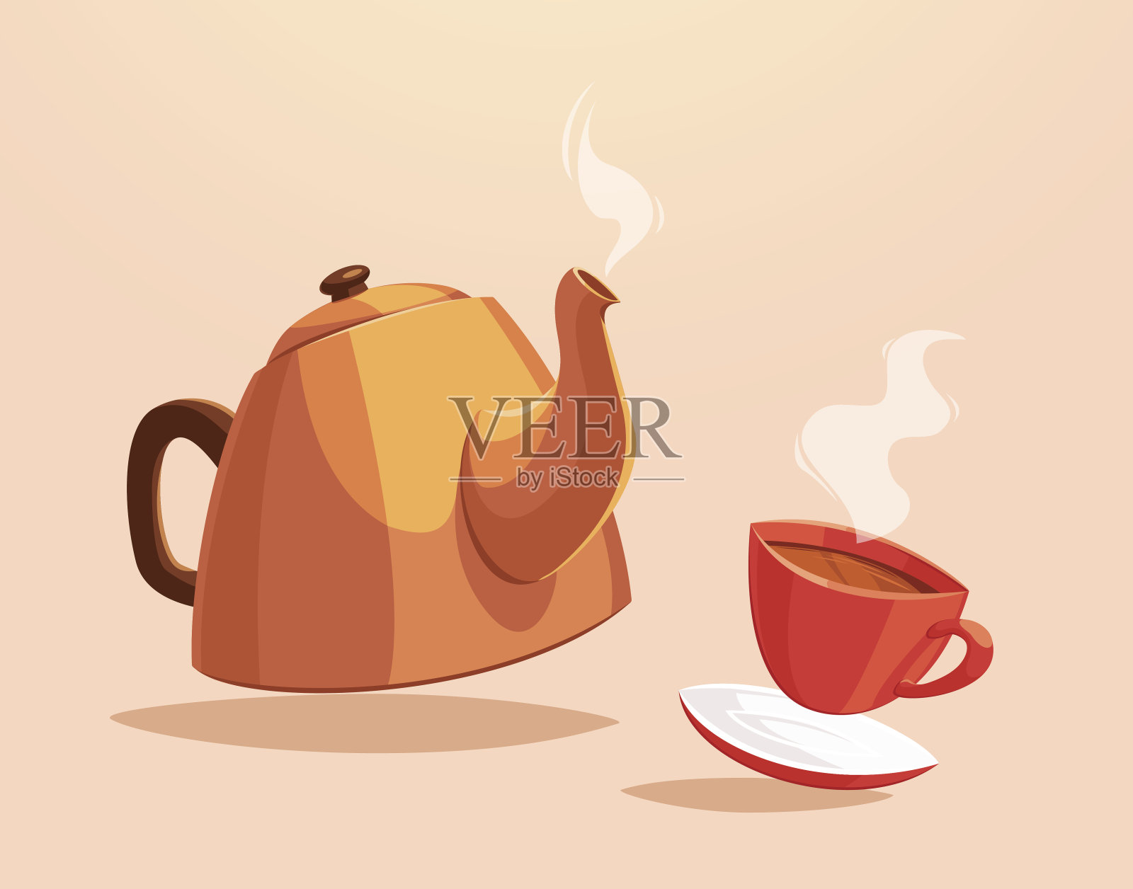 茶杯插图设计元素图片