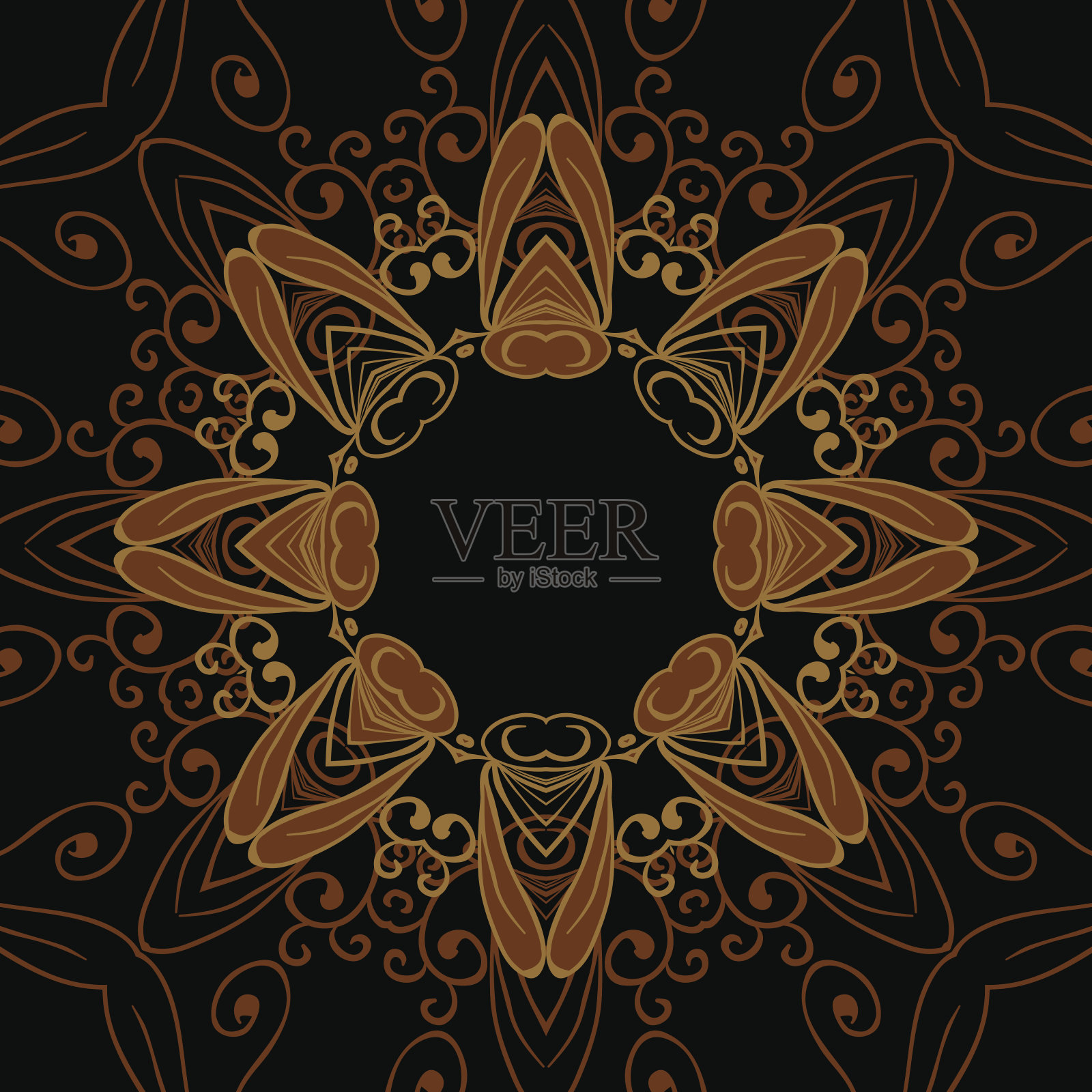 设计元素。曼荼罗的点缀。矢量图插画图片素材