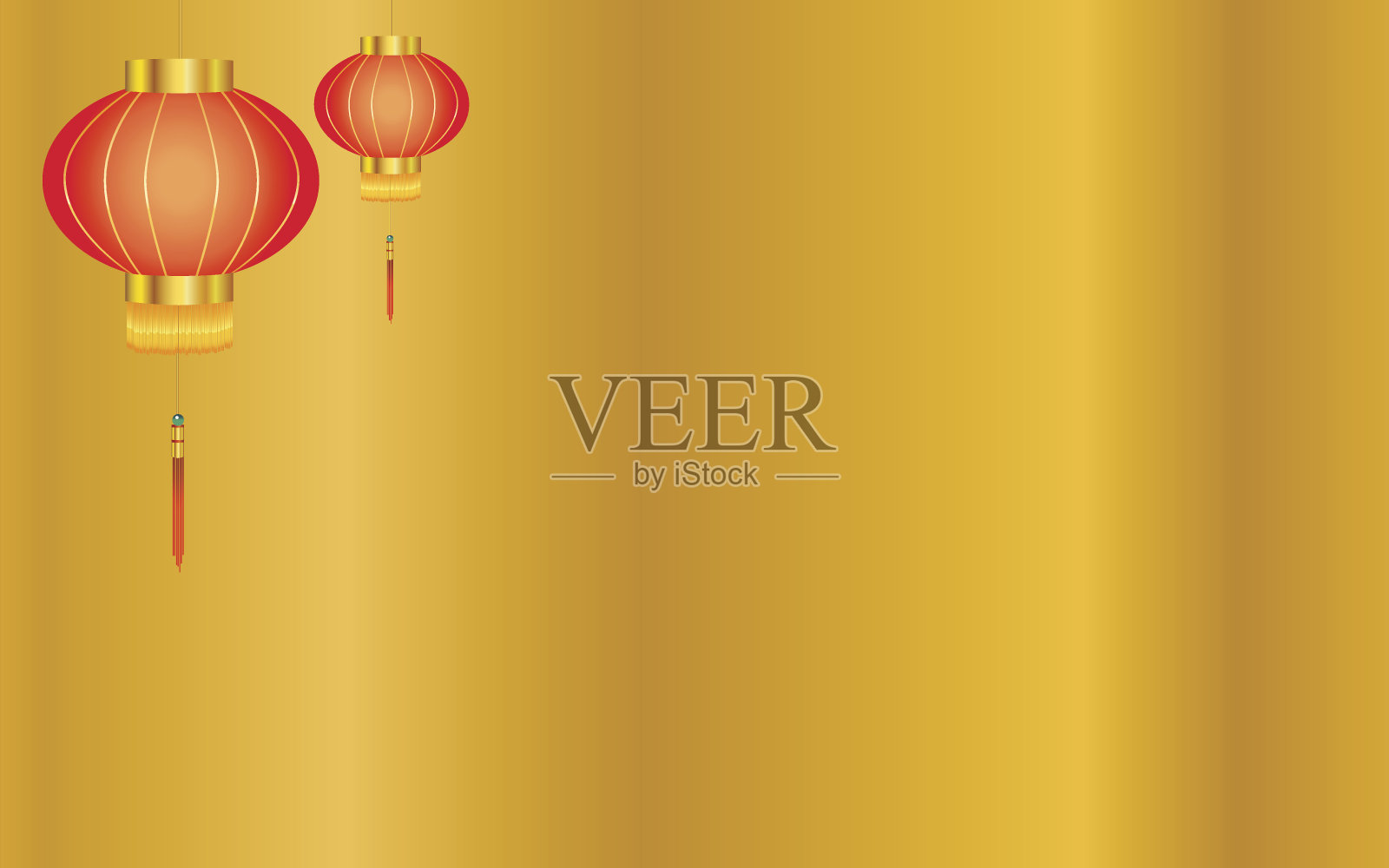 金灯笼背景插画图片素材