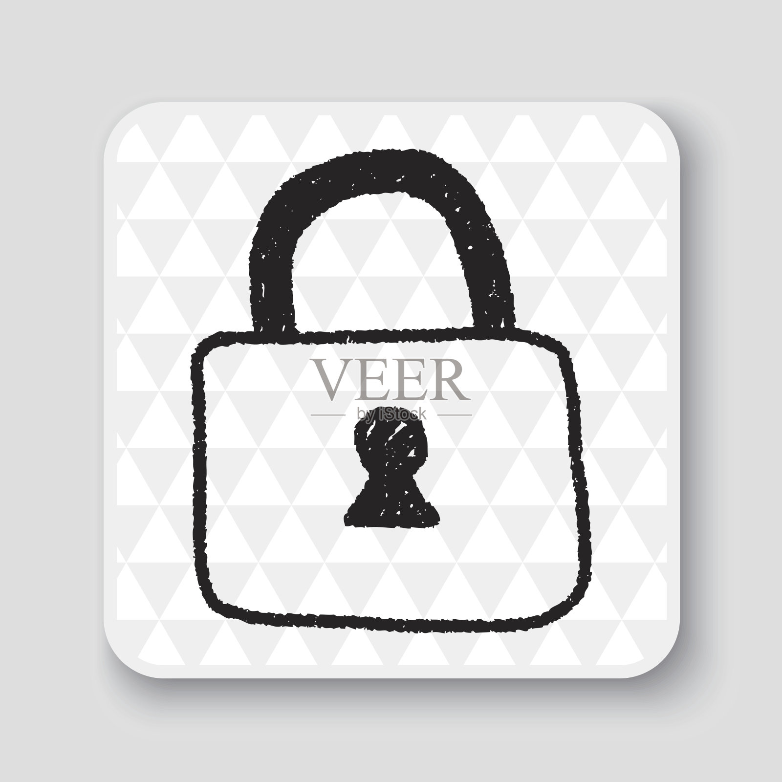 锁涂鸦画插画图片素材