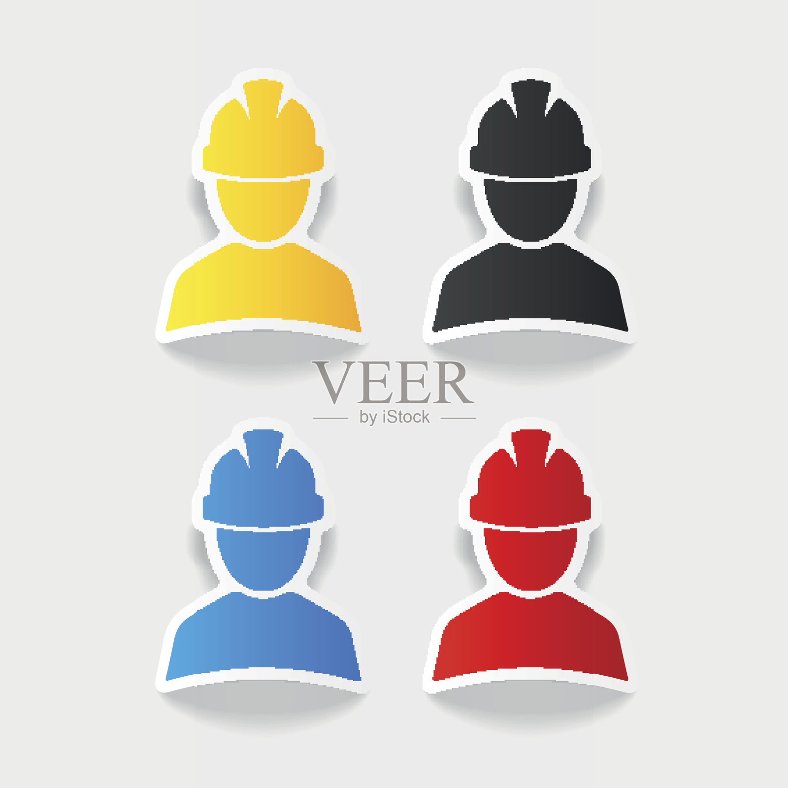 现实设计元素:建设者插画图片素材