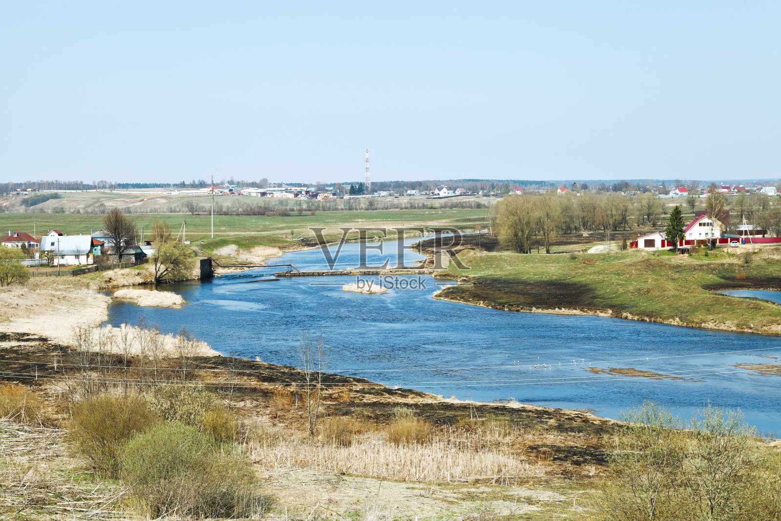 莫斯科河的春景照片摄影图片