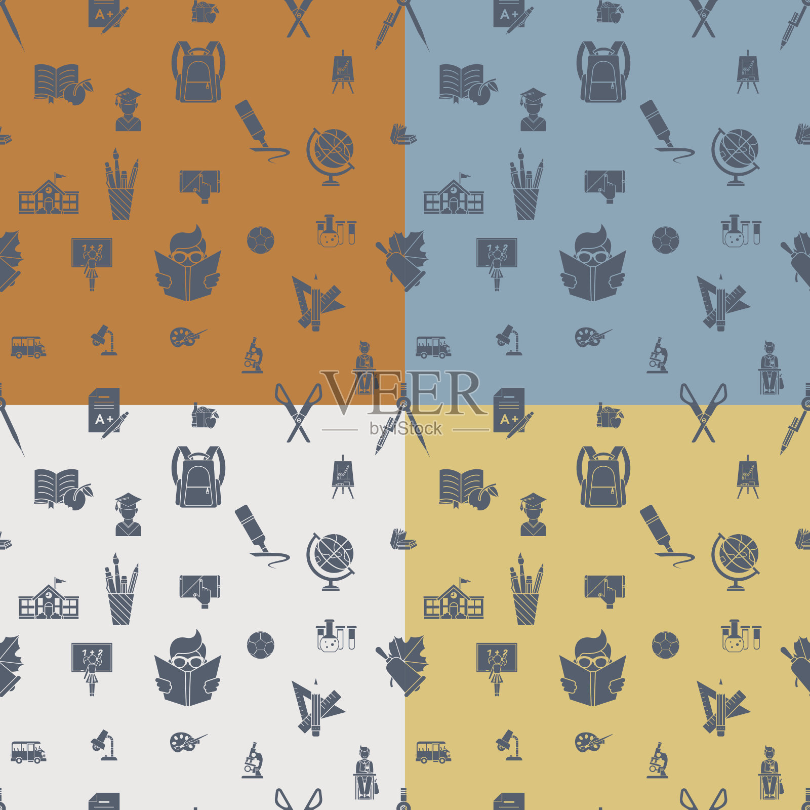 回到学校插画图片素材