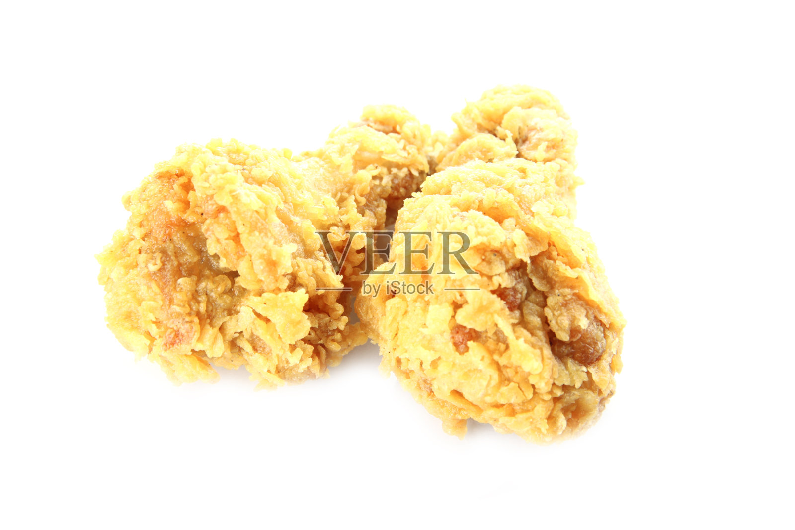 炸鸡的隔离。照片摄影图片