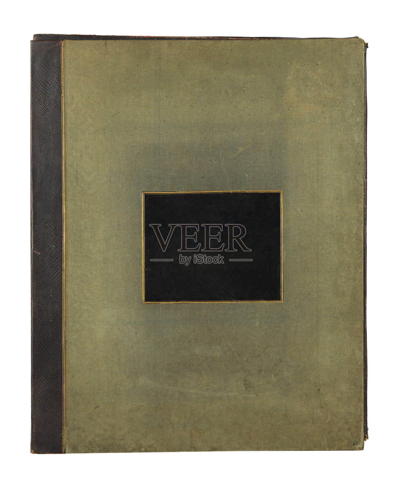 旧书与古董装订和美丽的镀金皮革书封面照片摄影图片