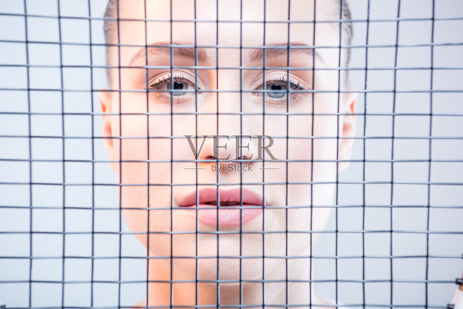 女网球运动员，用球拍照片摄影图片