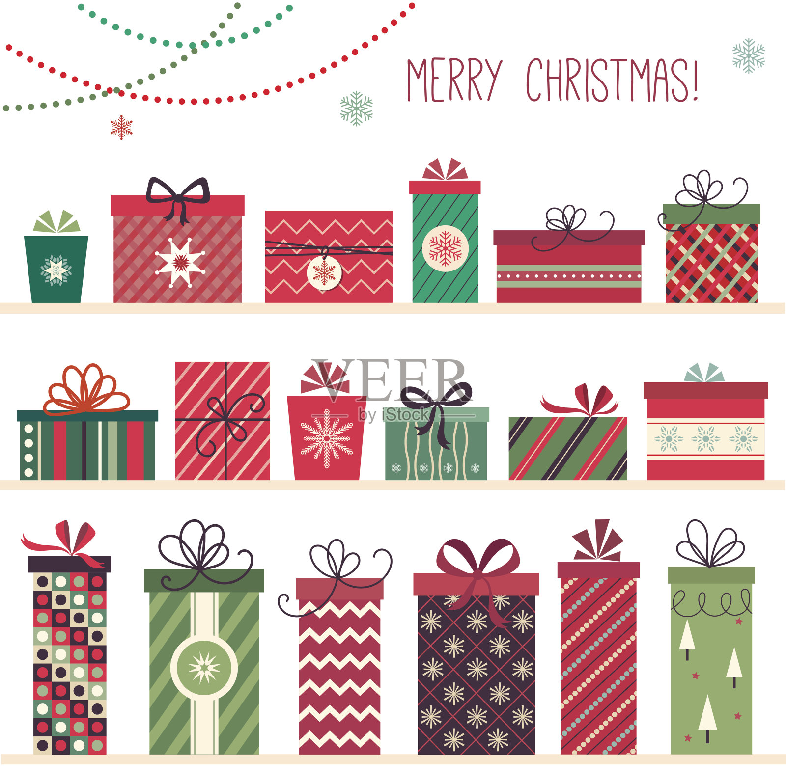 圣诞礼物收藏设计模板素材