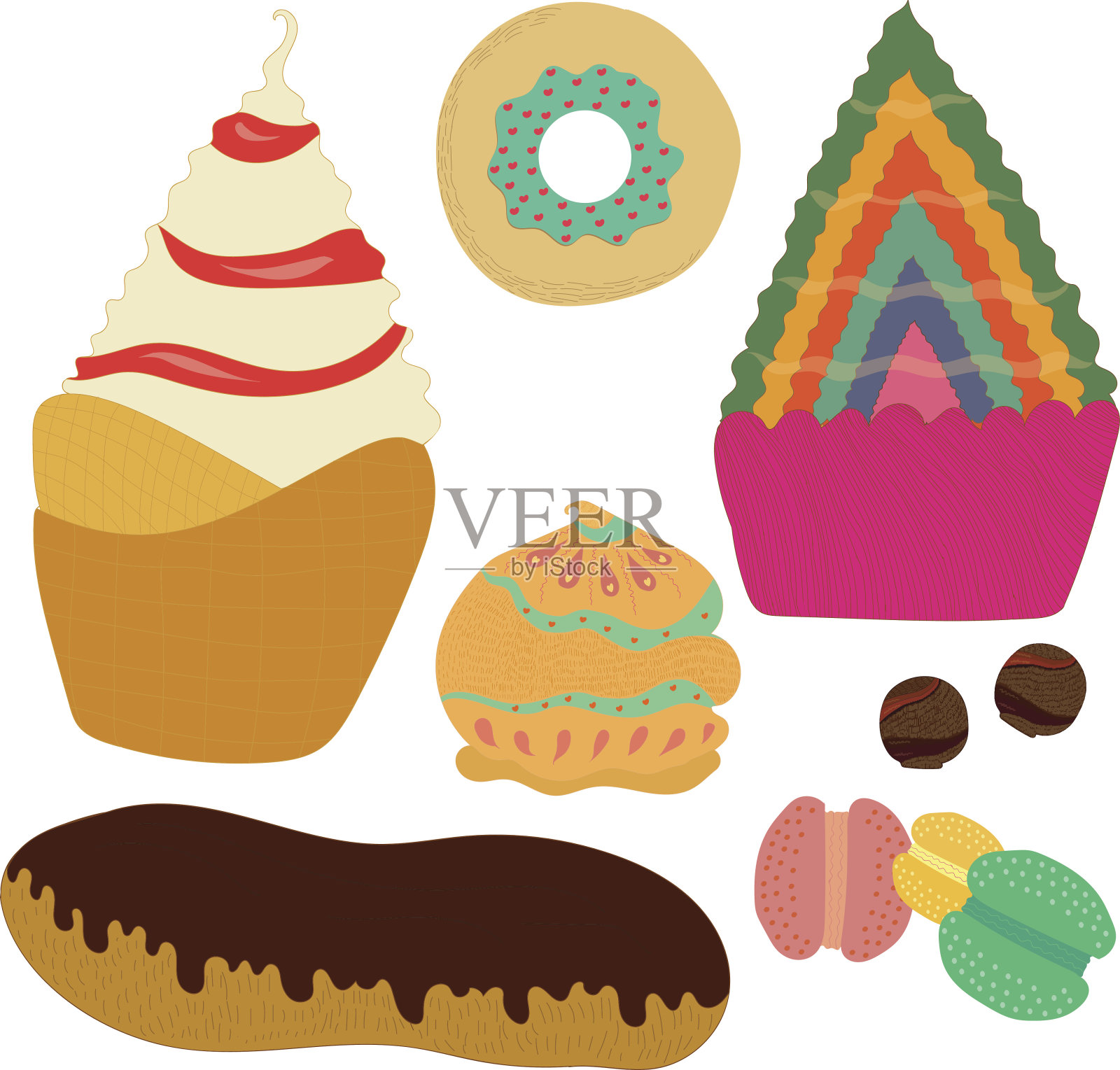 最喜欢的糖果插画图片素材