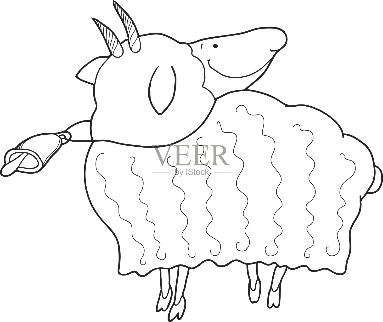 山羊插画图片素材