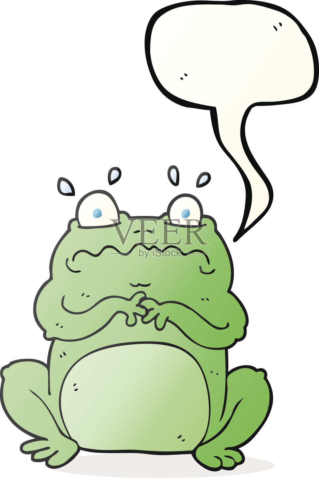 讲话泡泡卡通搞笑青蛙设计元素图片