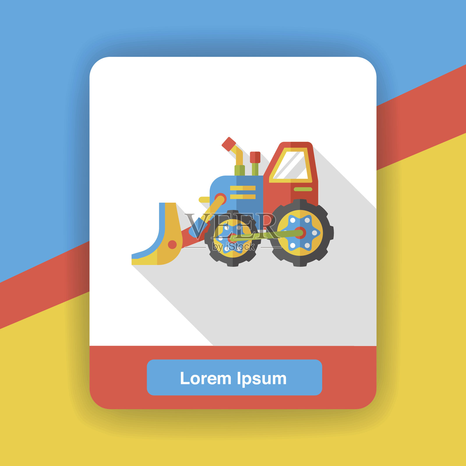 卡车运输平面图标插画图片素材