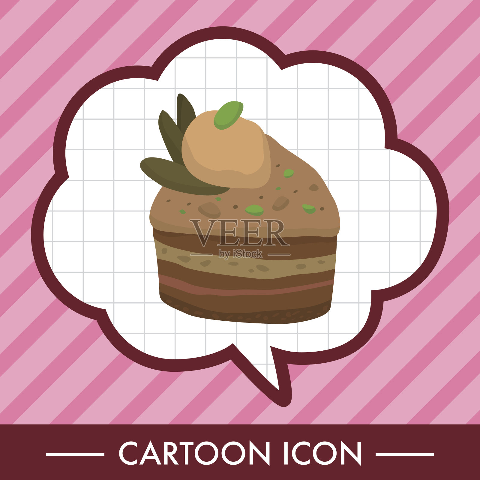 装饰蛋糕主题元素向量，eps10插画图片素材