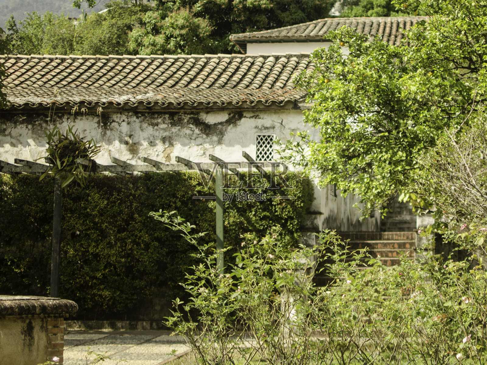 殖民时期的房子，露营的房子照片摄影图片