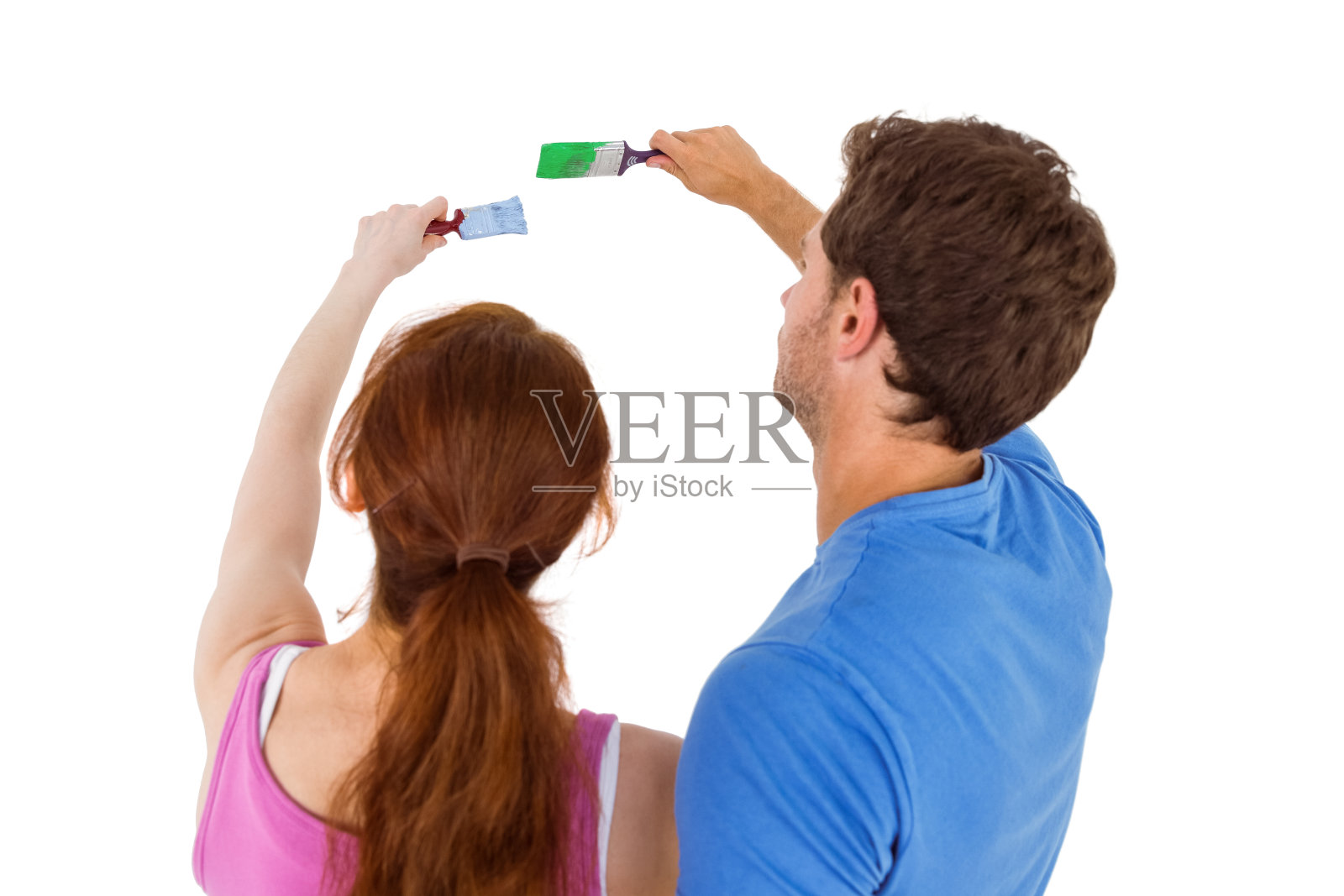 一对夫妇都要画画了照片摄影图片